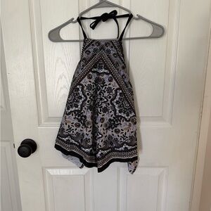 Kona Sol Black and White Patterned Swimwear